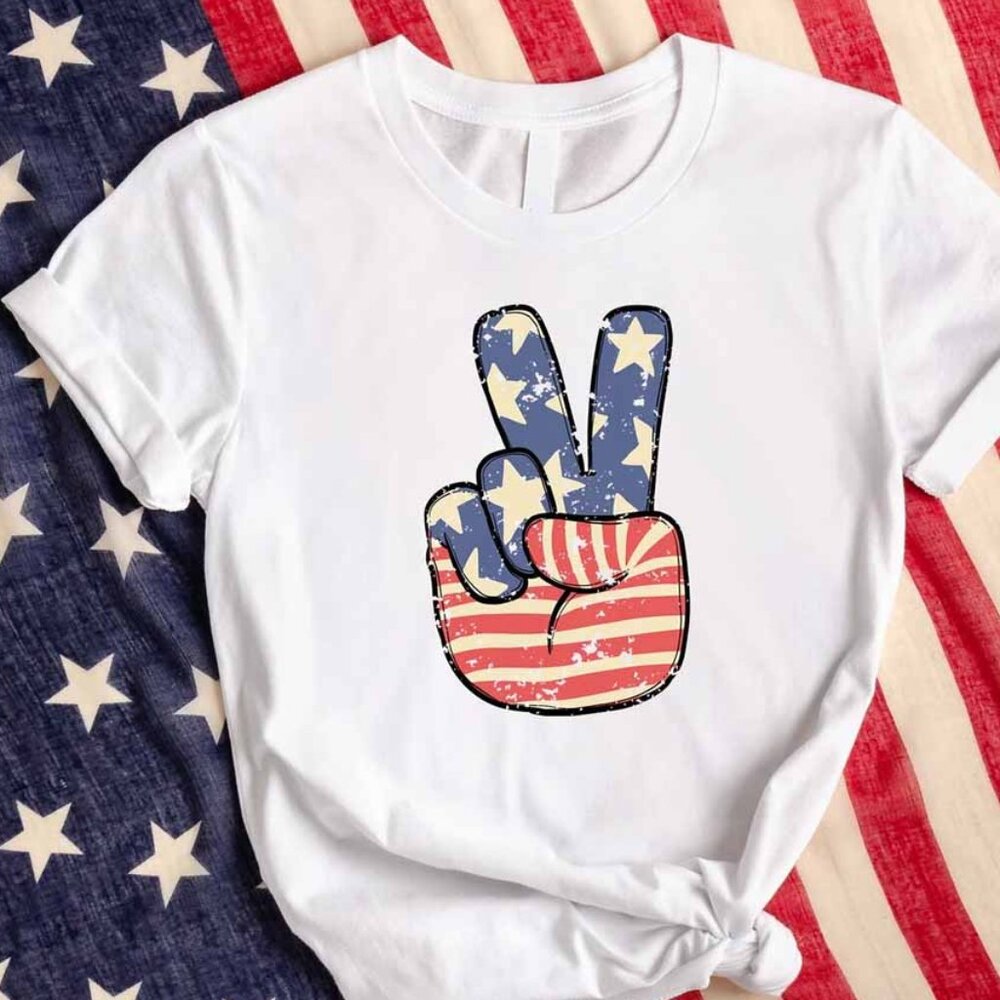 America Peace TShirt, America Freedom Tee Shirt, Patriotic Shirt